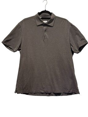 Munro - Men's Short Sleeve Polo shirt. Size chest 43, neck 17. Gray.  Cotton